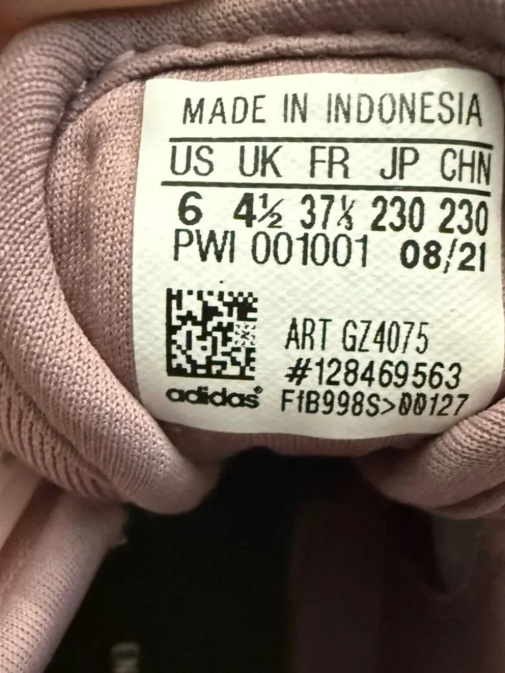 Adidas mauve sneakers size 6 - Picture 3 of 7